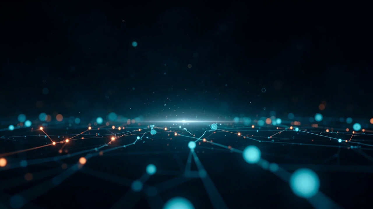 Abstract network of connected AI nodes